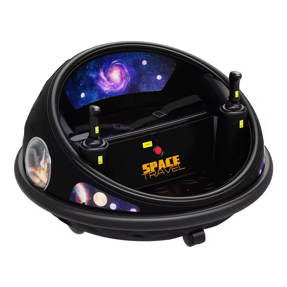 360° Spinning Kids Electric Bumper Car With Remote Control LED Lights Soft Bumpe