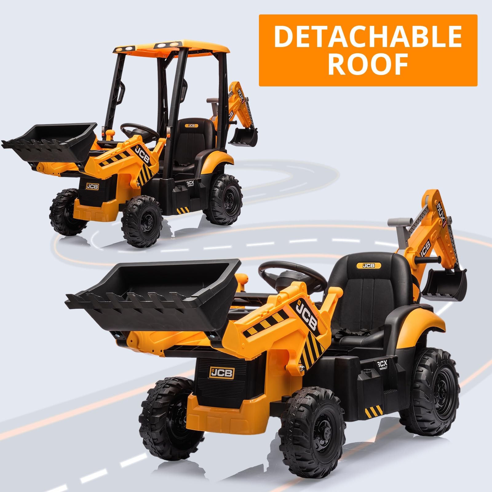 12V Kids Ride On Car&Remote Licensed JCB Ride On Excavator Electric Vehicle