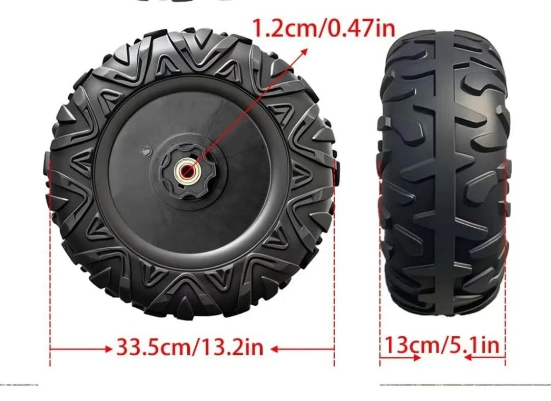 2Pack 33CM/13” PU Solid Rubber Tire for Power Wheels Ride on Car ﻿Alligator NEW