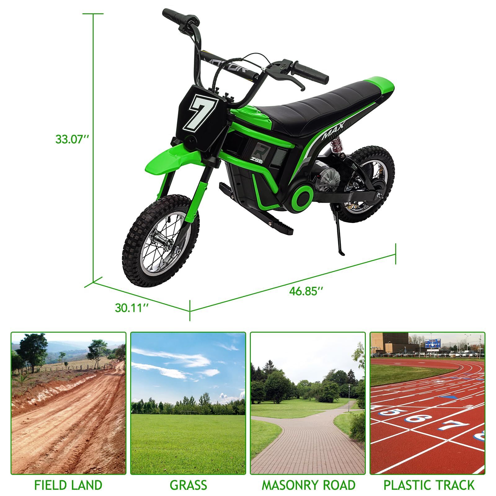 ⭐🎁24V Kids Dirt Bike 350W Electric Motorcycle for Kids 3-8 Up to 14.29MPH 2-Spe