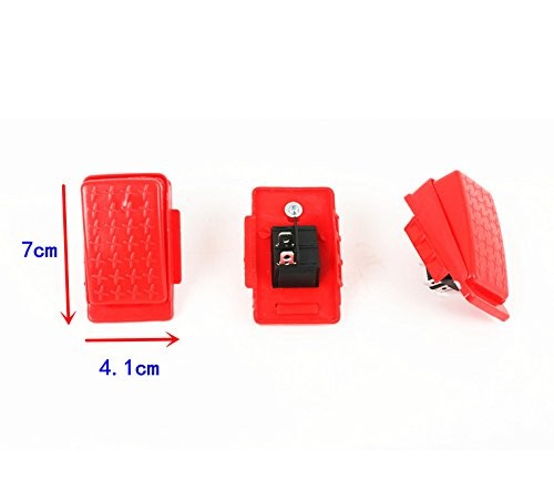 Accelerator Foot Pedal Electric Switch Accessories for Kids Ride Large, Red