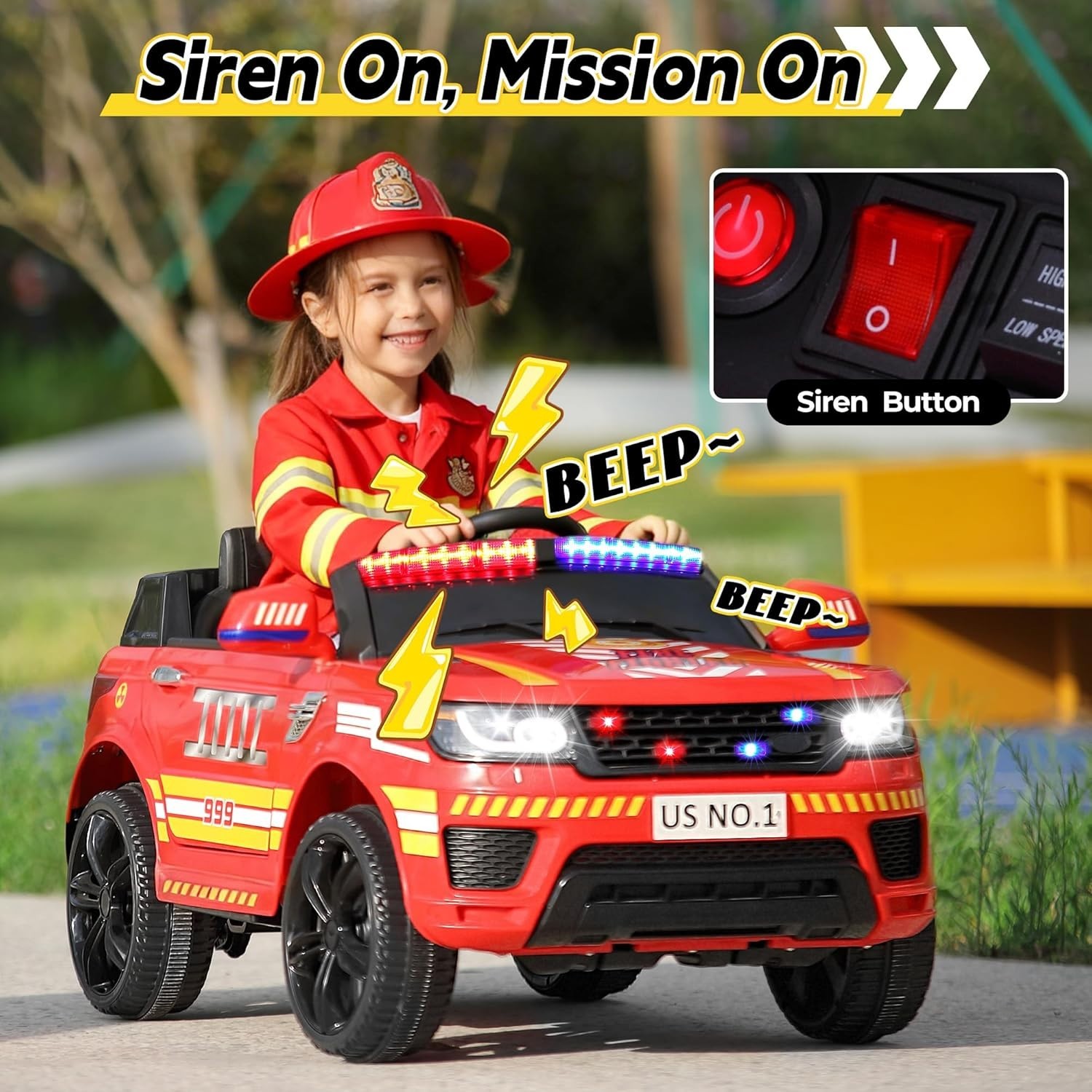 TOBBI 12V Kids Electric Vehicles for Ages 3-8 w/Remote Control, Music