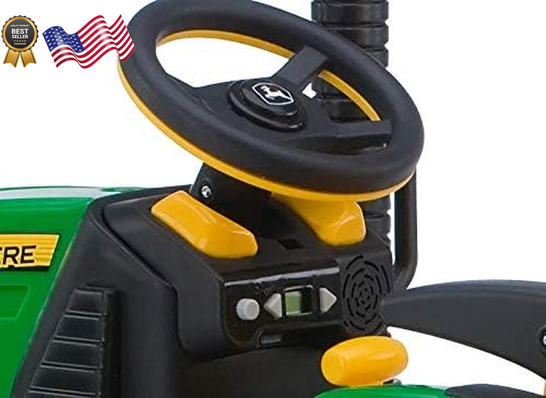 Peg Perego John Deere12 Volt Multi-Speed Ride on Ground Force Tractor & Trailer