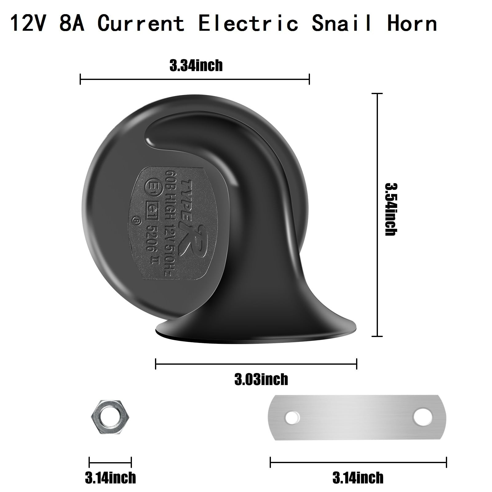 Train Horn for Trucks – 130 DB Super Loud Boat Horn Marine, 12V Waterproof El…