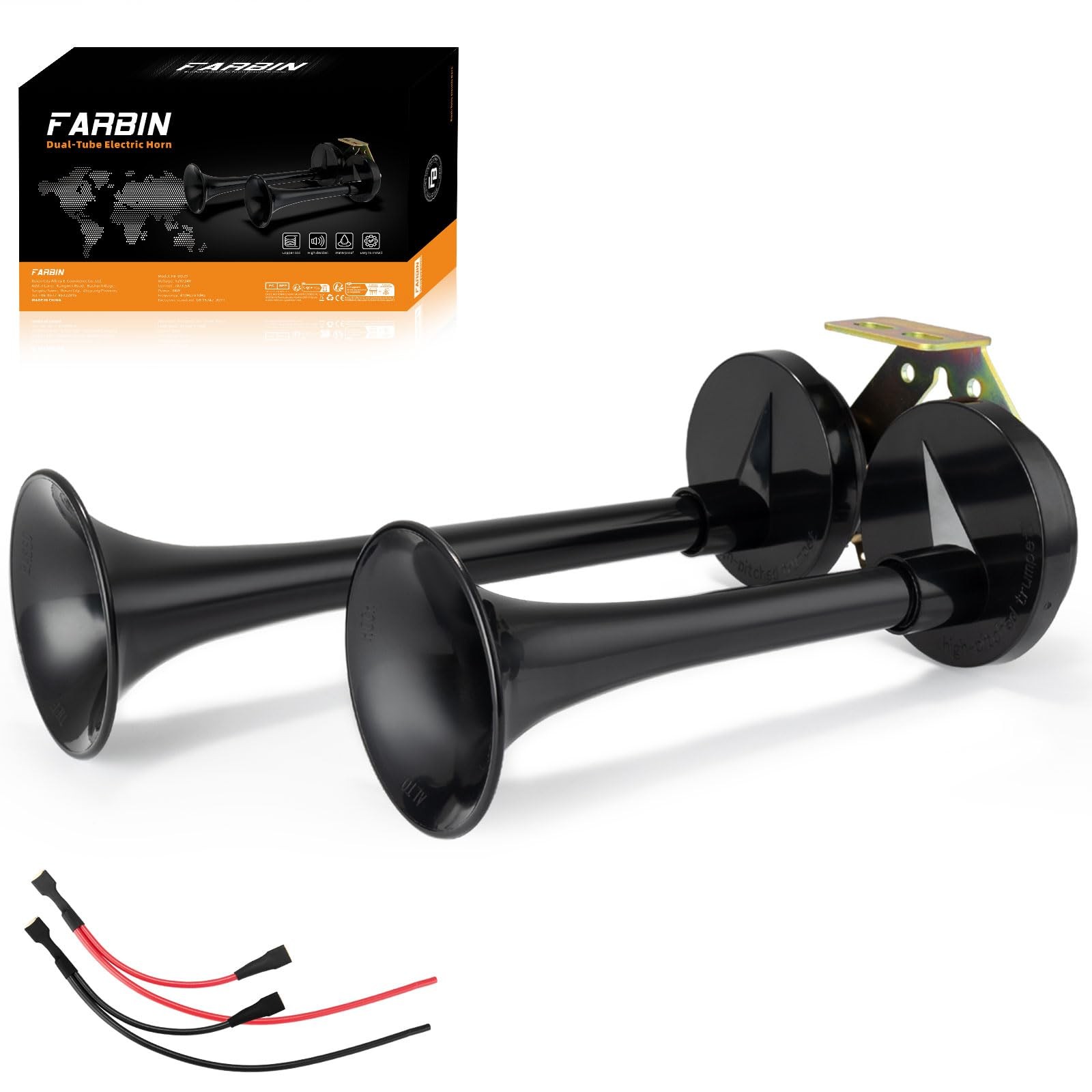Train Horns 12V Electric Truck Horn Loud Dual Car Horns with Bracket for Semi…