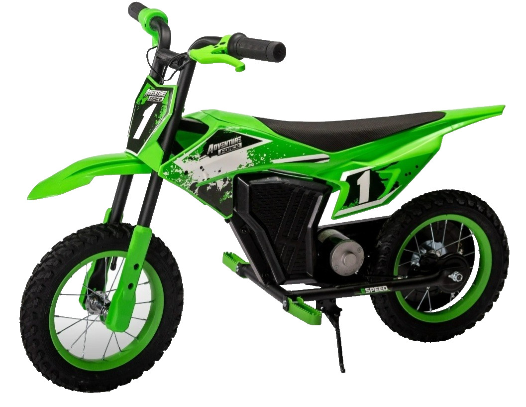 Adventure Force 12V Kids Electric Dirt Bike Green Off-Road FUN Unisex Ages 5+