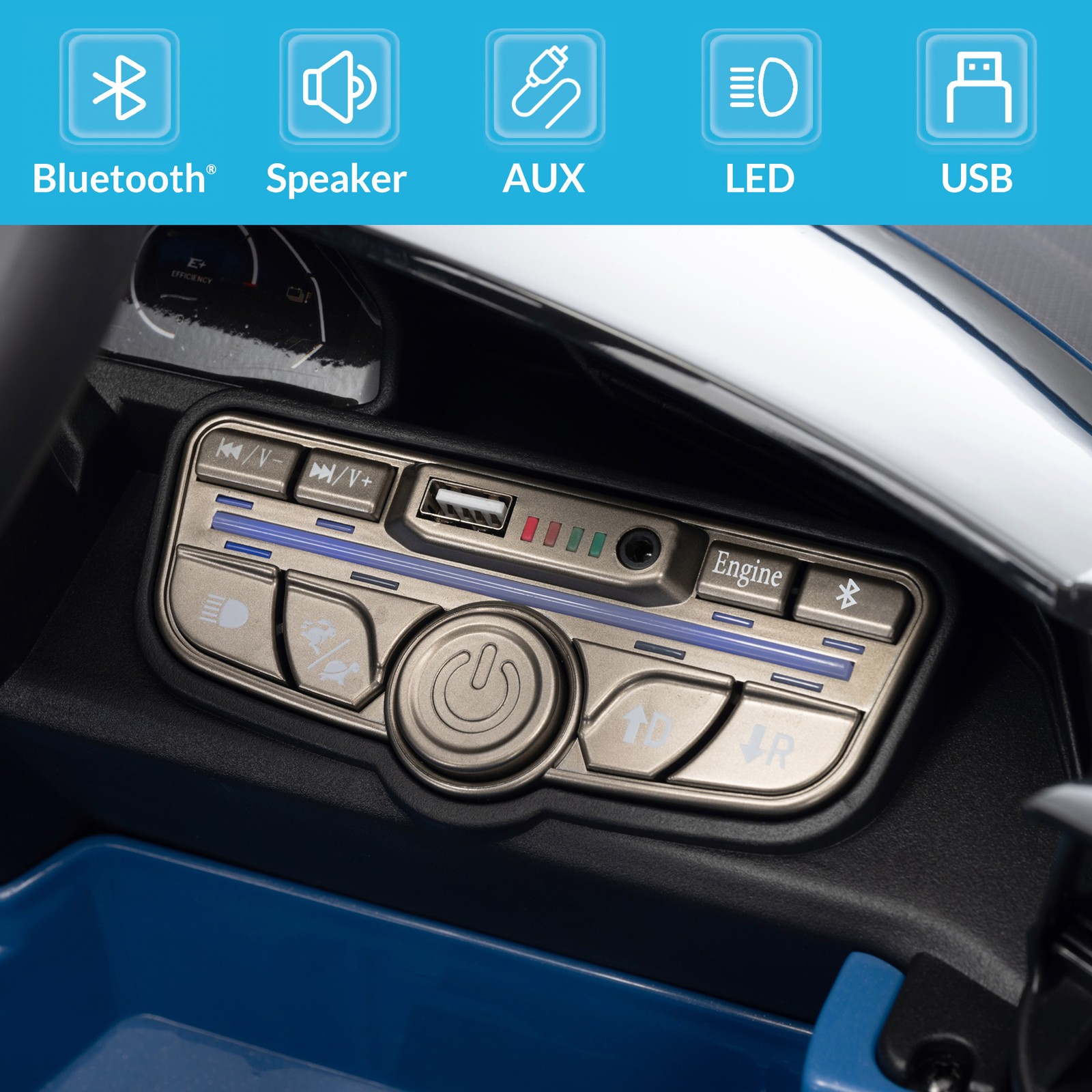 Kidzone 12v Electric Ride On Car with Parent Remote Control