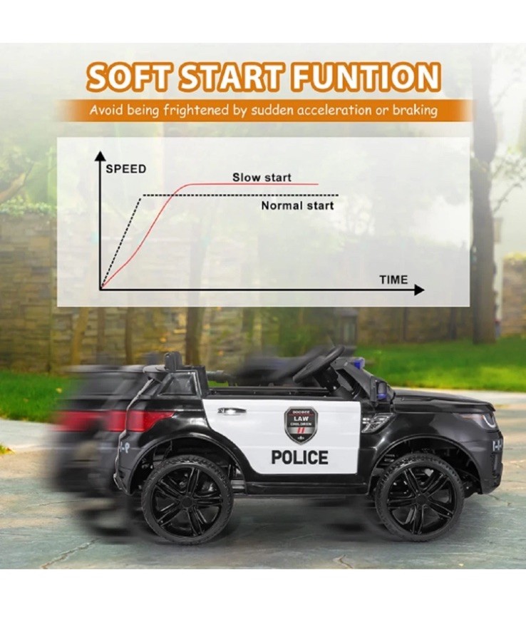 Brand New TOBBI 12V Electric Kids Ride on Police Car W/Parental Remote Control