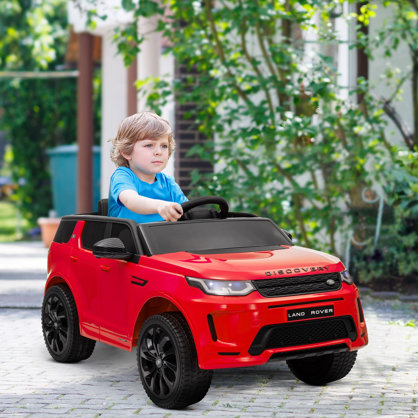 Land Rover Licensed 12V Kids Ride on Car w/ Soft Start, Red