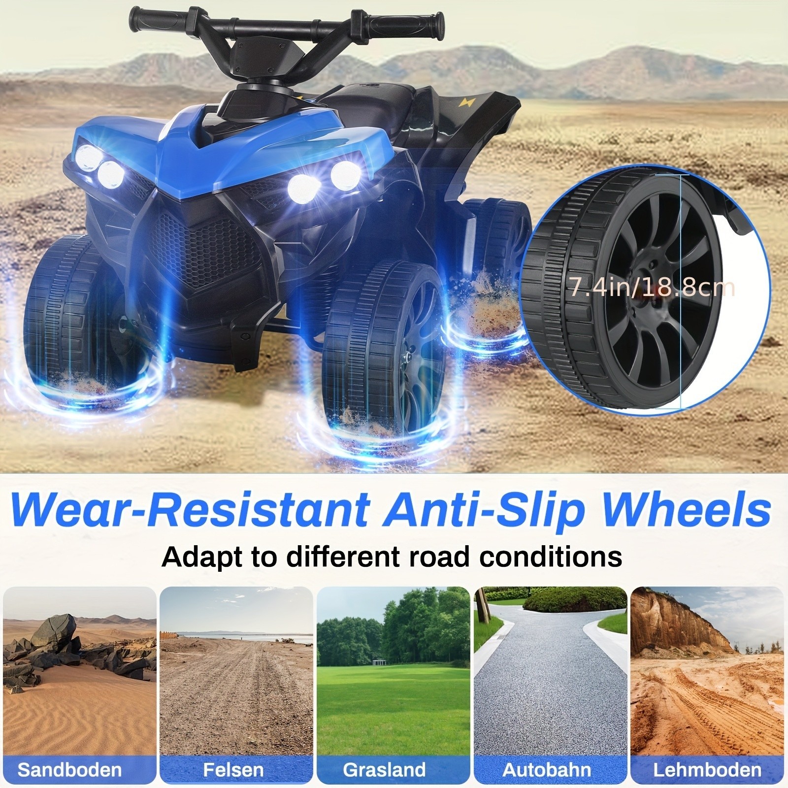 Kids ATV 4 Wheeler Quad Car Off-road Ride