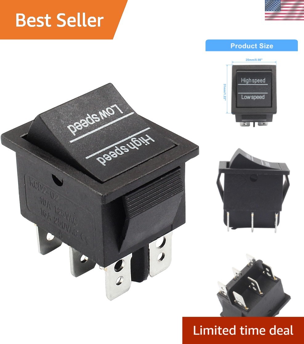2 Pack Universal High Speed Low Speed Switch – 6V 12V Switch Accessories Repl…
