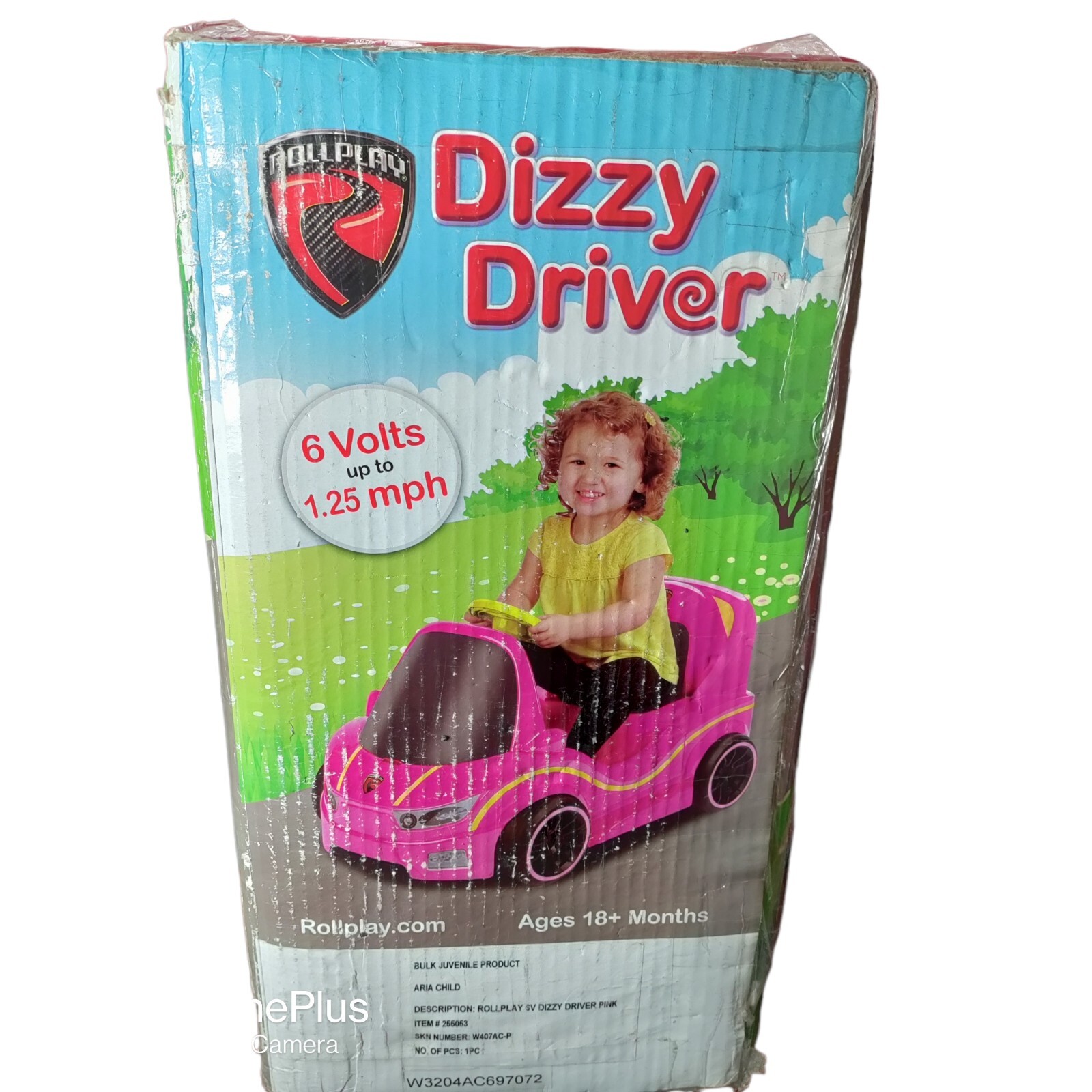 Rollplay Dizzy Driver 6-Volt Battery Operated Ride-On Power Wheel Car Pink Age 1