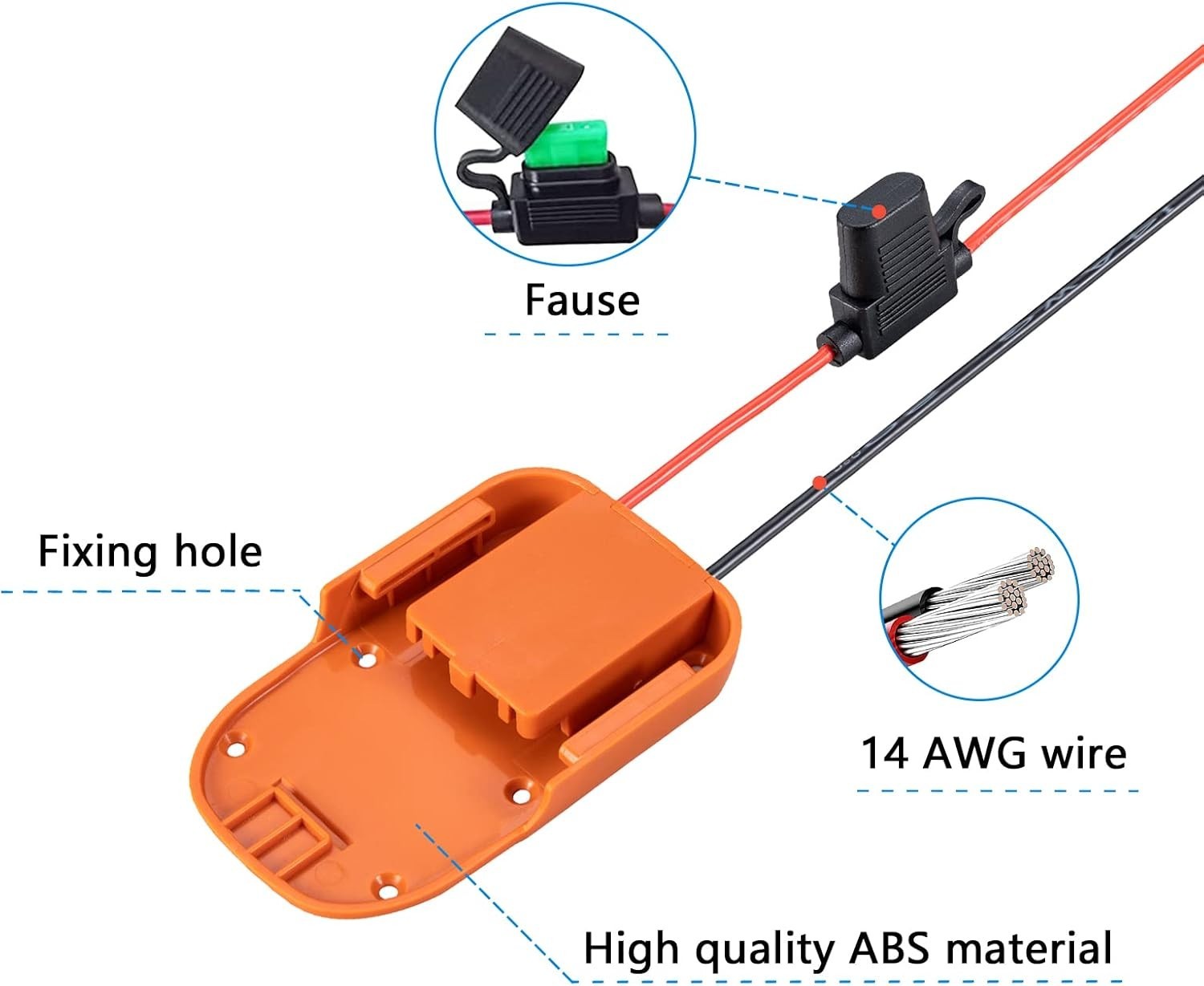 Versatile 18V Battery Adapter for Power Wheels & Robotics – Short Circuit Safe
