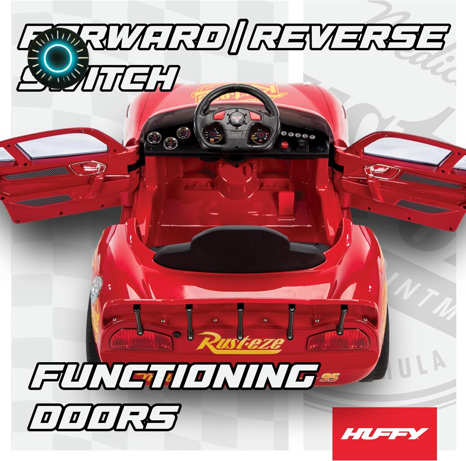 Huffy 6V Disney Pixar Lightning McQueen Ride-On Toy Kids Ages 3-7 Red FREE SHIP