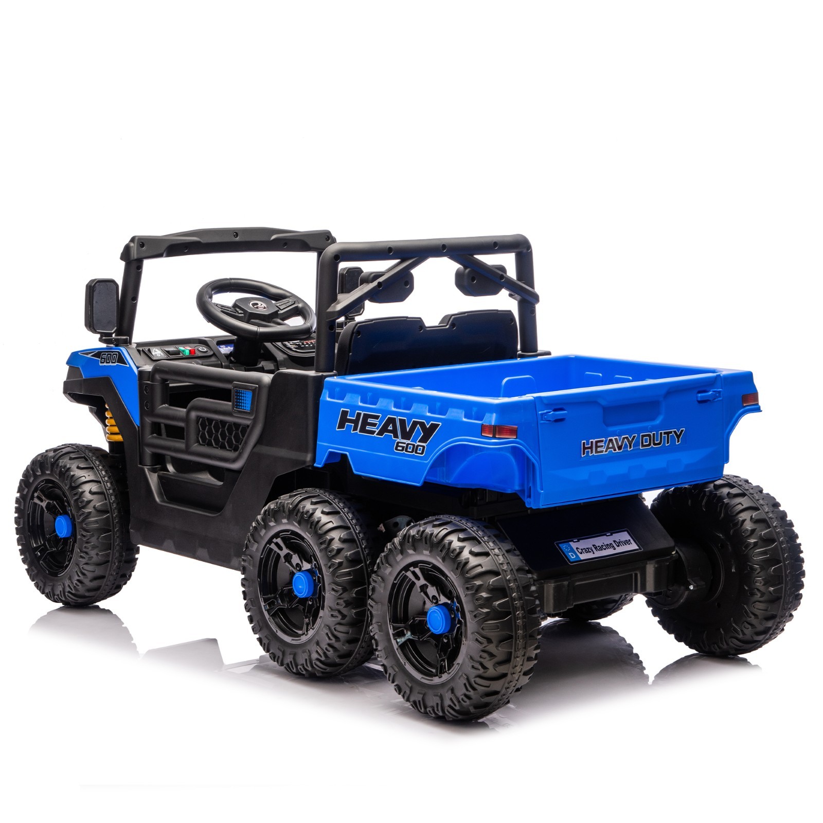 24V Kids ELectric Car Dump Truck Ride on Toys w/Remote,LED,400W Motor, Blue