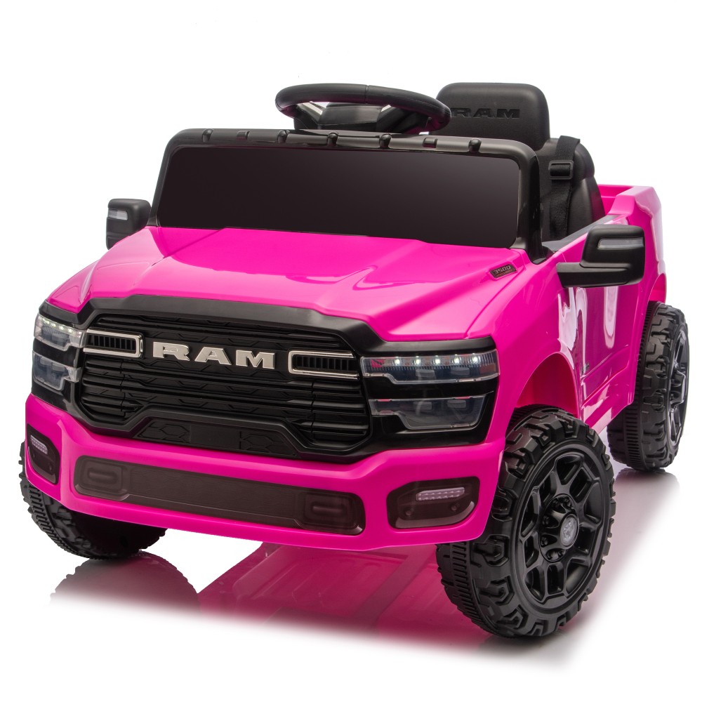 12V Kids Ride On Truck w/Remote Control,2WD & Rear Shock Suspension for Age 3-6