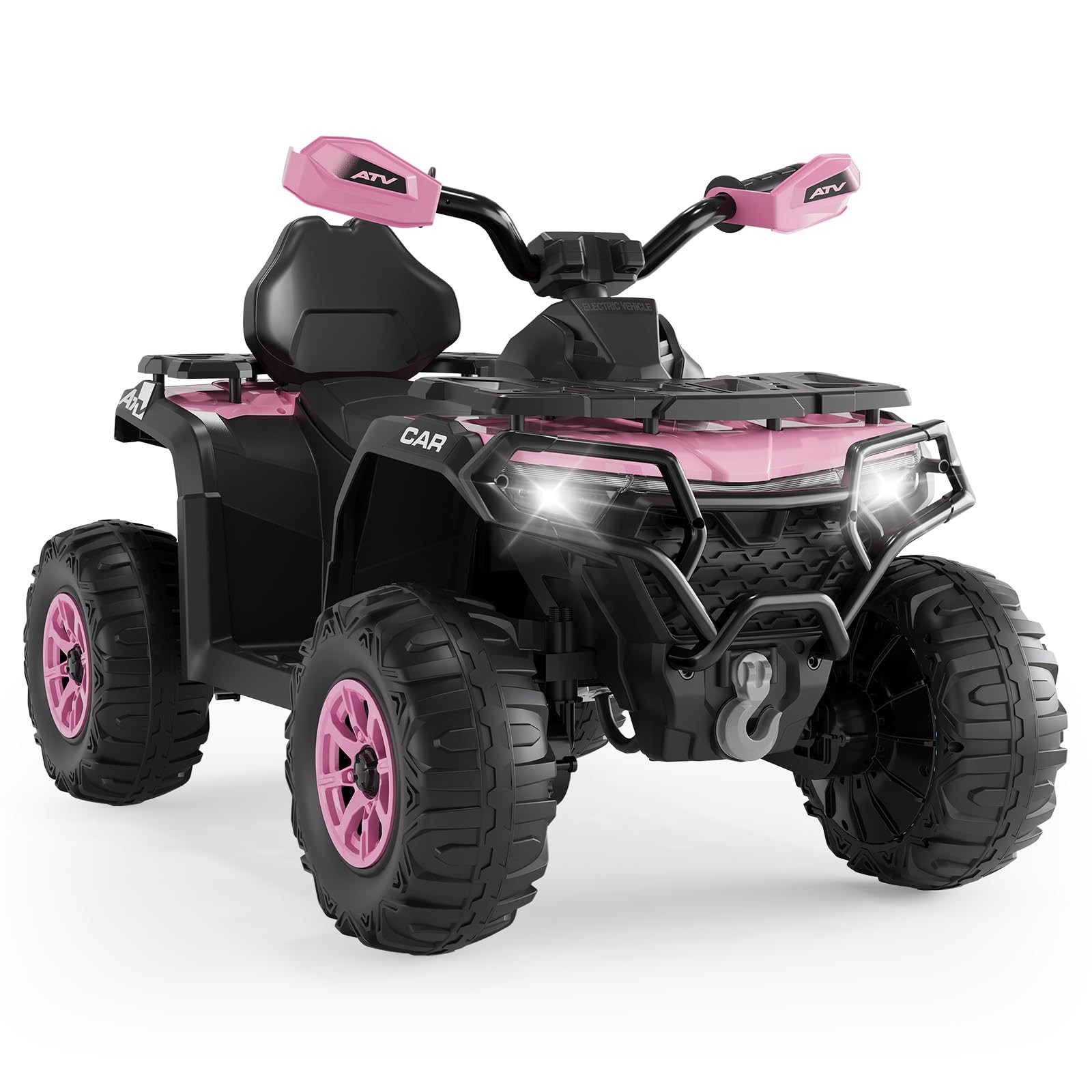 12V Kids Ride on Toy 4 Wheeler Quad Car 2x35W Bluetooth 4-6mph w/ Low&High Speed