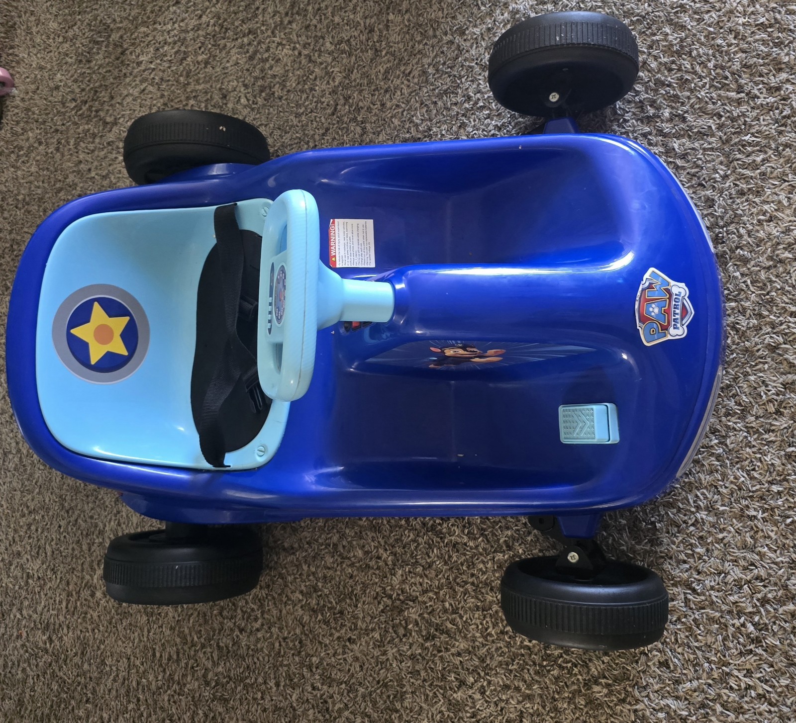 Paw Patrol Chase 6V Electric Go Kart for Kids, Electric Ride-On Toy with Ligh…