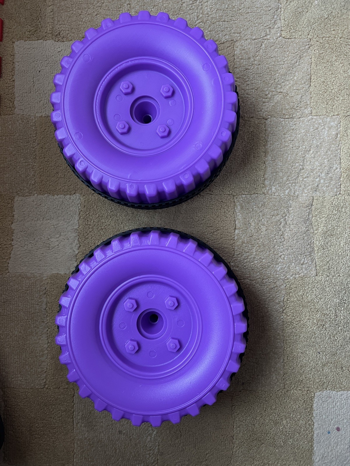 2 POWER WHEELS Rubber liner – 3900-6543 Purple Wheel for FRC34 Barbie 6V Jeep