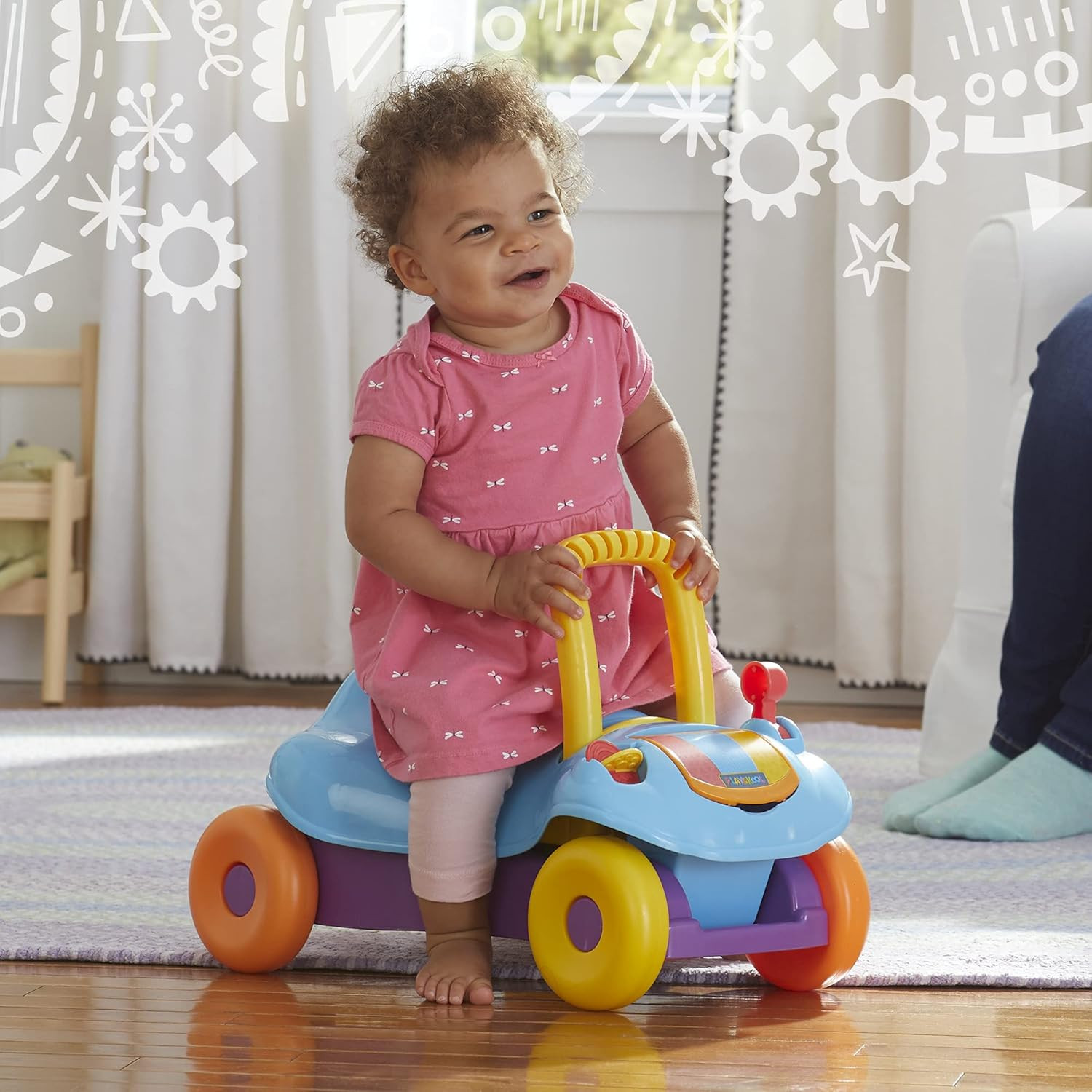 Step Start Walk ‘N Ride Active 2-In-1 Ride-On and Walker Toy for Toddlers and…