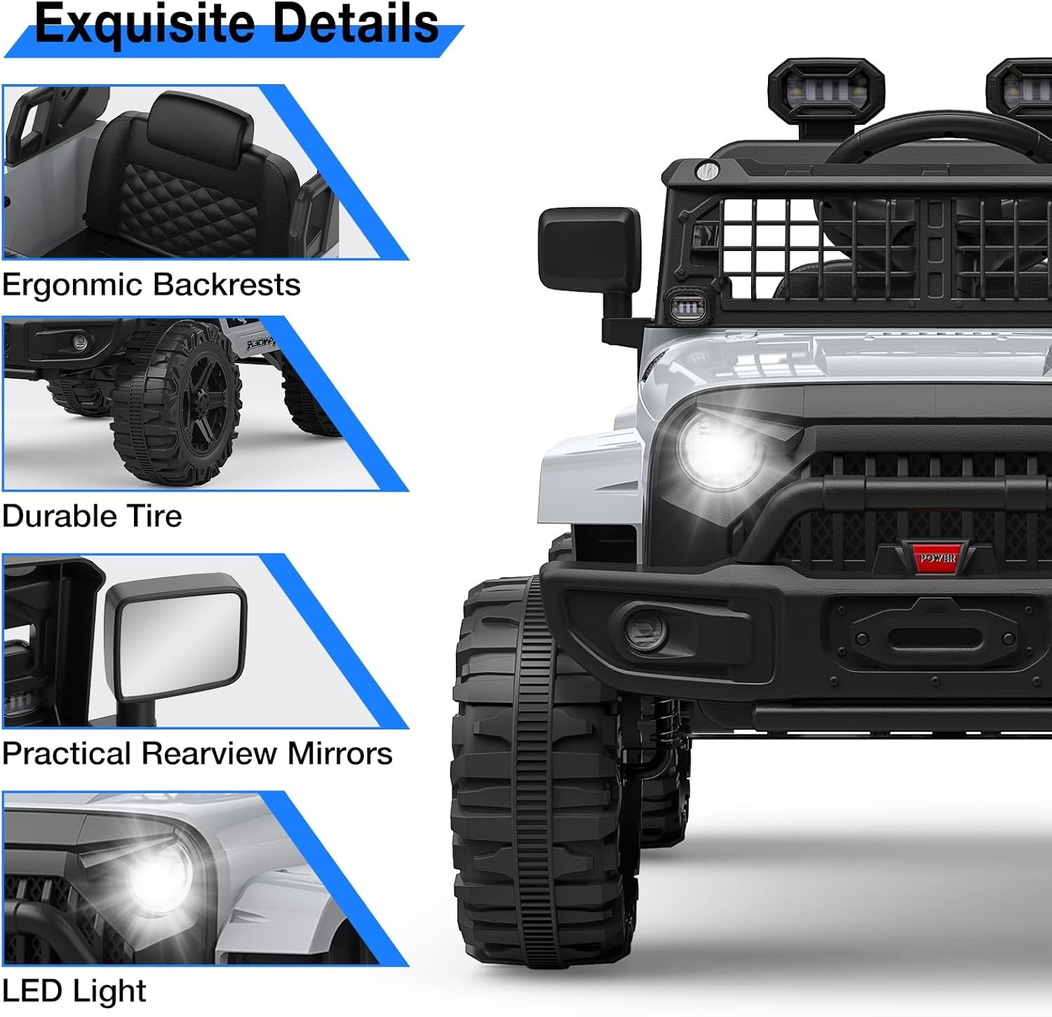 12V Kids Electric Ride On Car Dual 35W Motor Single Seat Outdoor Toy Vehicle