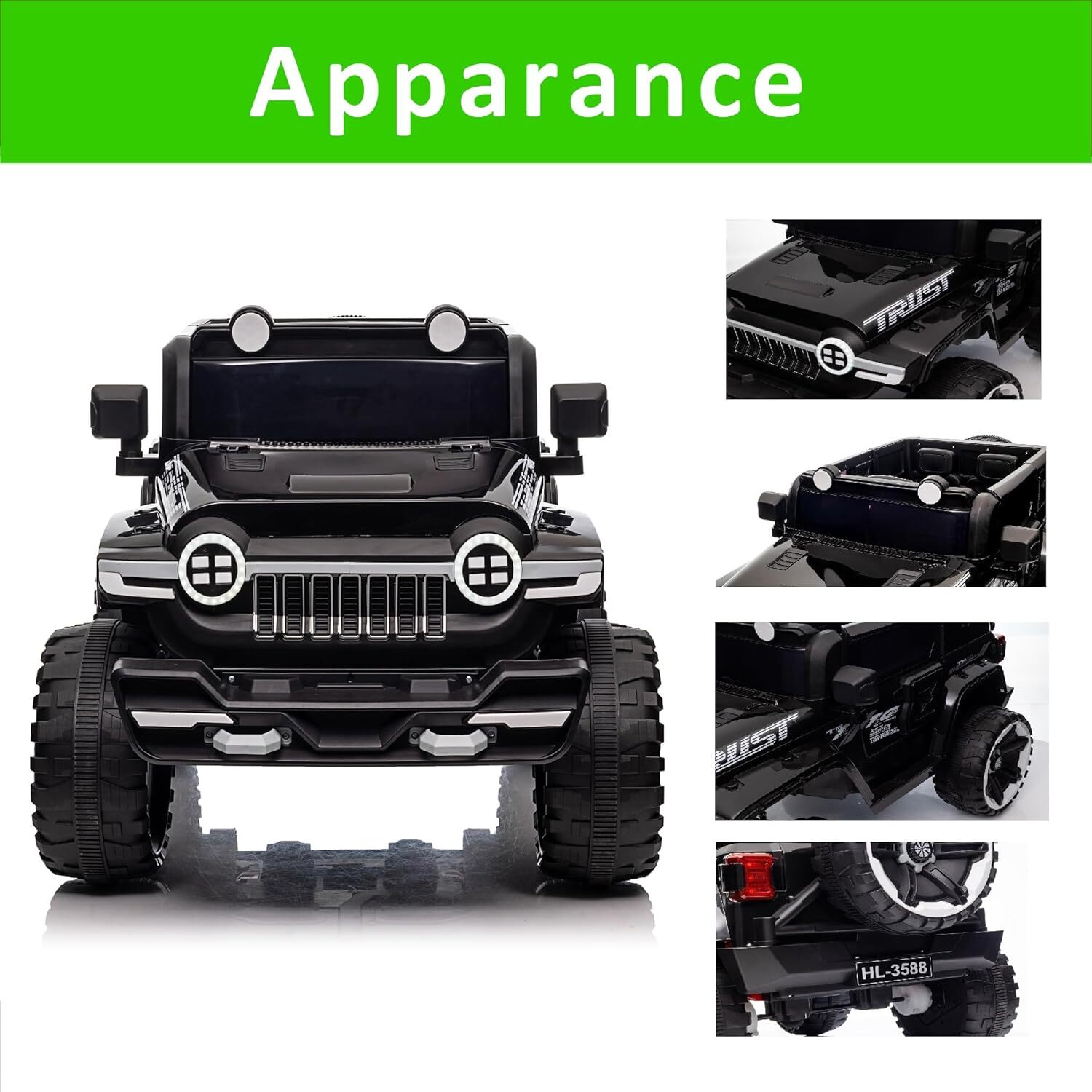 Kids Electric Ride On Truck 12V Power Battery Car w/ Remote Control & MP3 Player