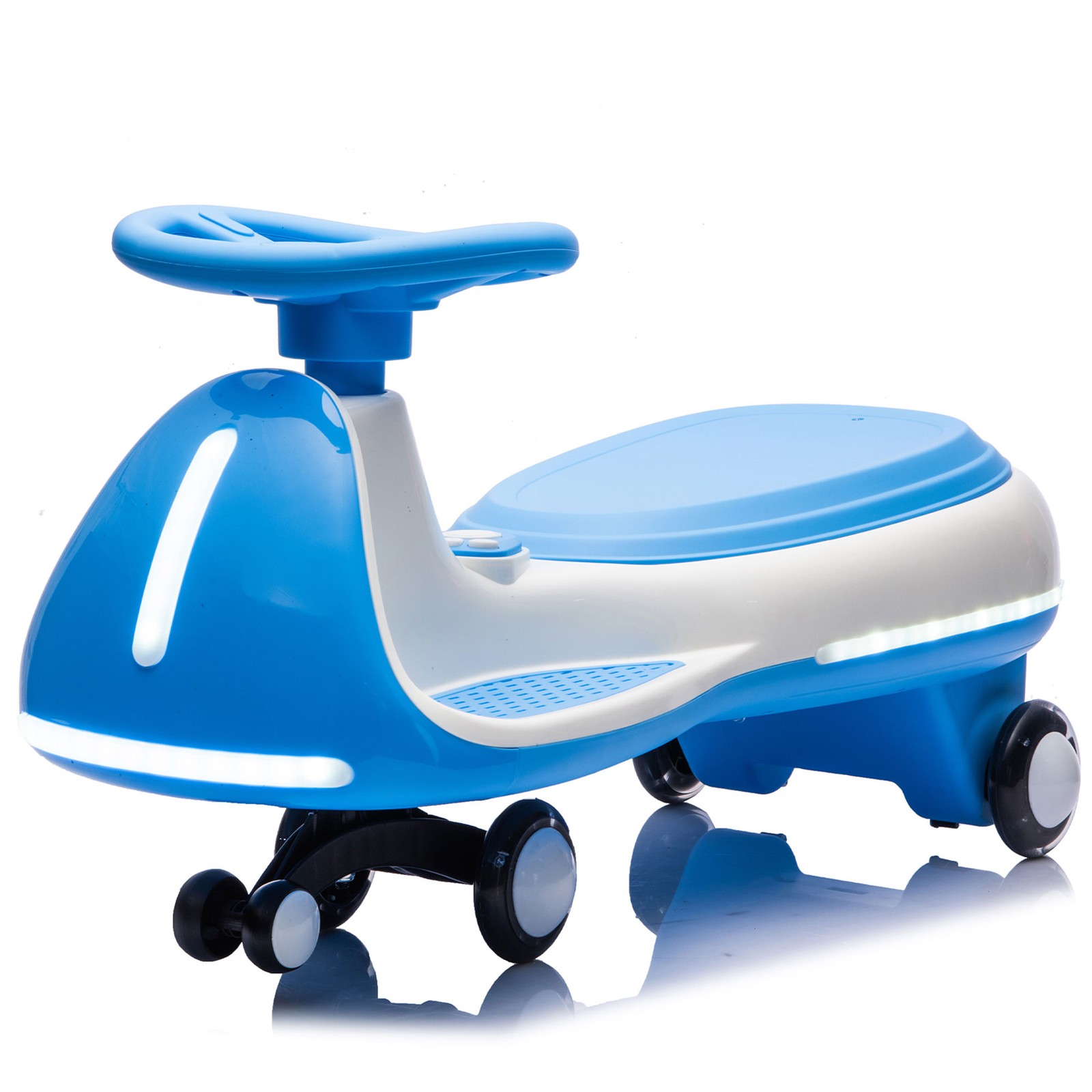 2in1 12V Kids ride on Electric Wiggle Car 5MPH Max Speed Bluetooth Music – Blue
