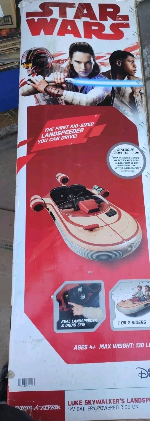 Star Wars Luke Skywalkers Landspeeder Tatooine 12v Radio Flyer New Sealed
