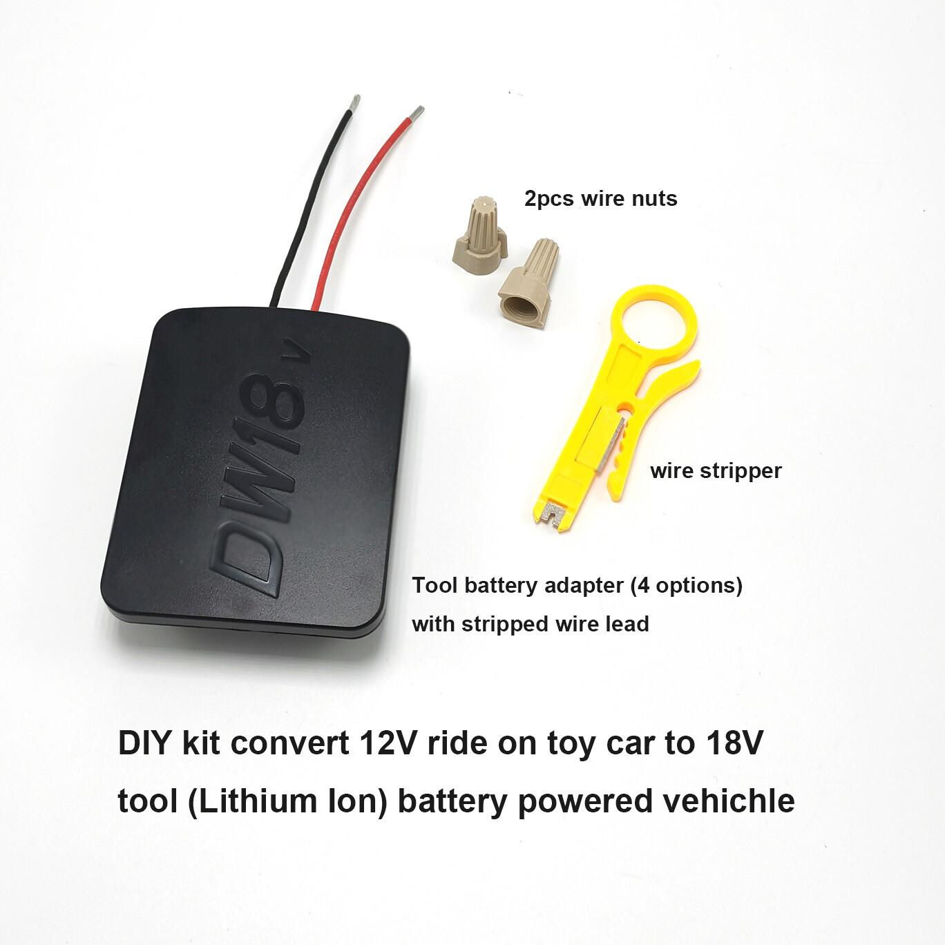 Power Wheels,Peg-Perego Battery Upgrade Adapter,Works with 18V 20V Tools Battery