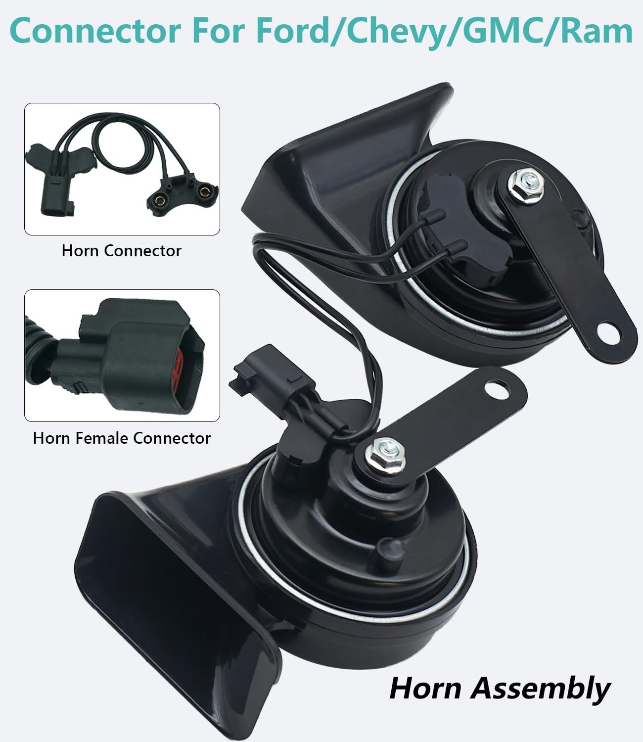 Car Horn Kit for Ford Chevrolet Ram GMC Tesla,12V Loud Waterproof Auto Horn, …