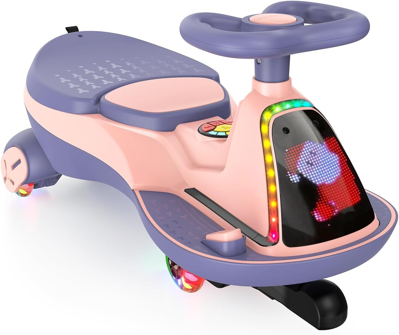 12V Electric Wiggle Car with Pedals 2 Seater 2X75W Motor Music Bluetooth Ride On