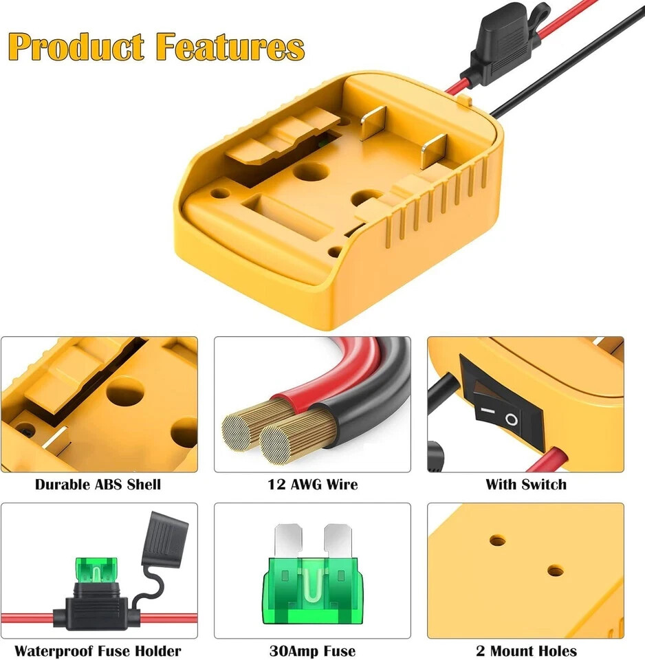 Power Wheels Adapter For Dewalt 20V Battery Adapter Power Wheels Battery Kit And
