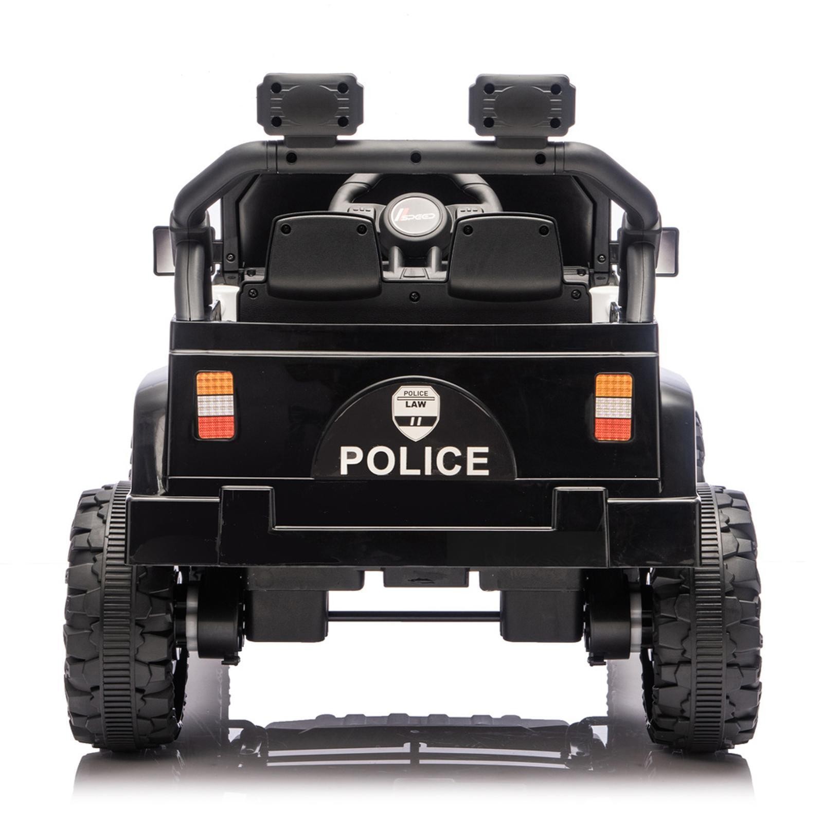12V Kids Electric Police Car with Remote Control, Drive, , LED