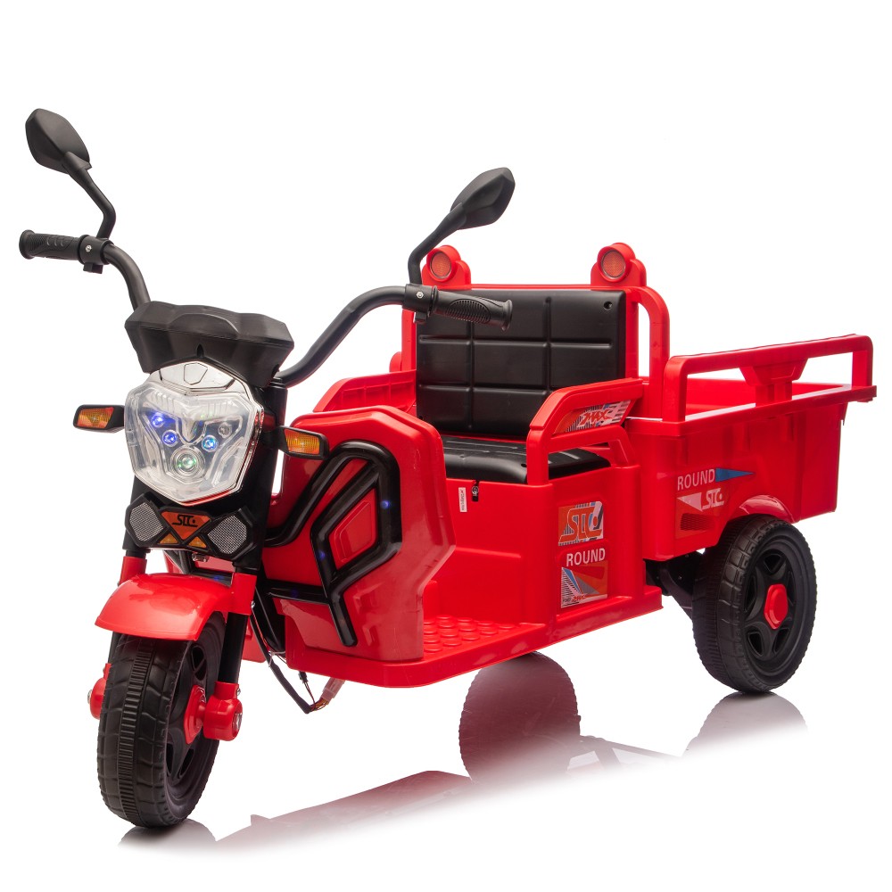 12V Electric Ride on Car 3-Wheel Cargo Truck with LED Music for Toddler Kids 3-6