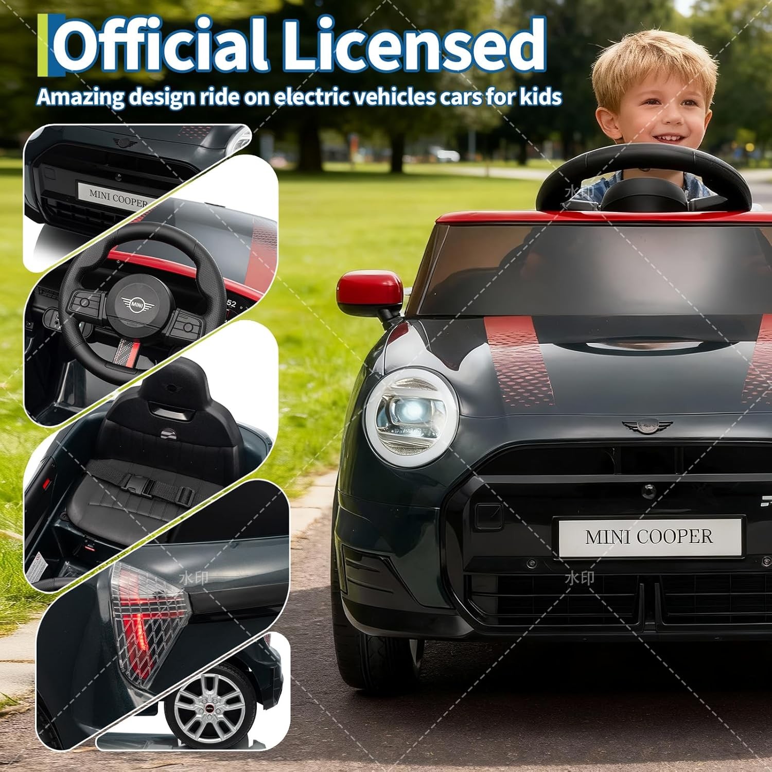 12V BMW Mini Cooper Licensed Ride on Car,Electric Ride on Toy,4.5Ah Battery New
