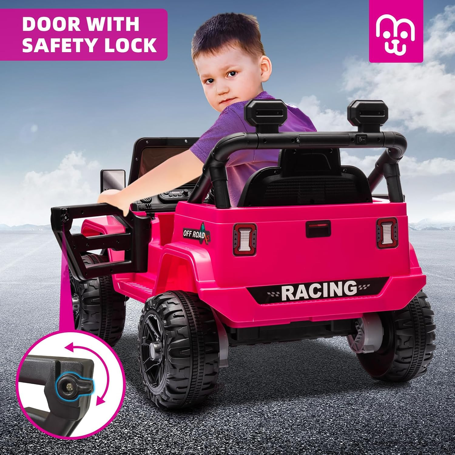 12V Kids Electric Ride on Truck Car Remote Control, Twin 35W Motors 3.5MPH Max S