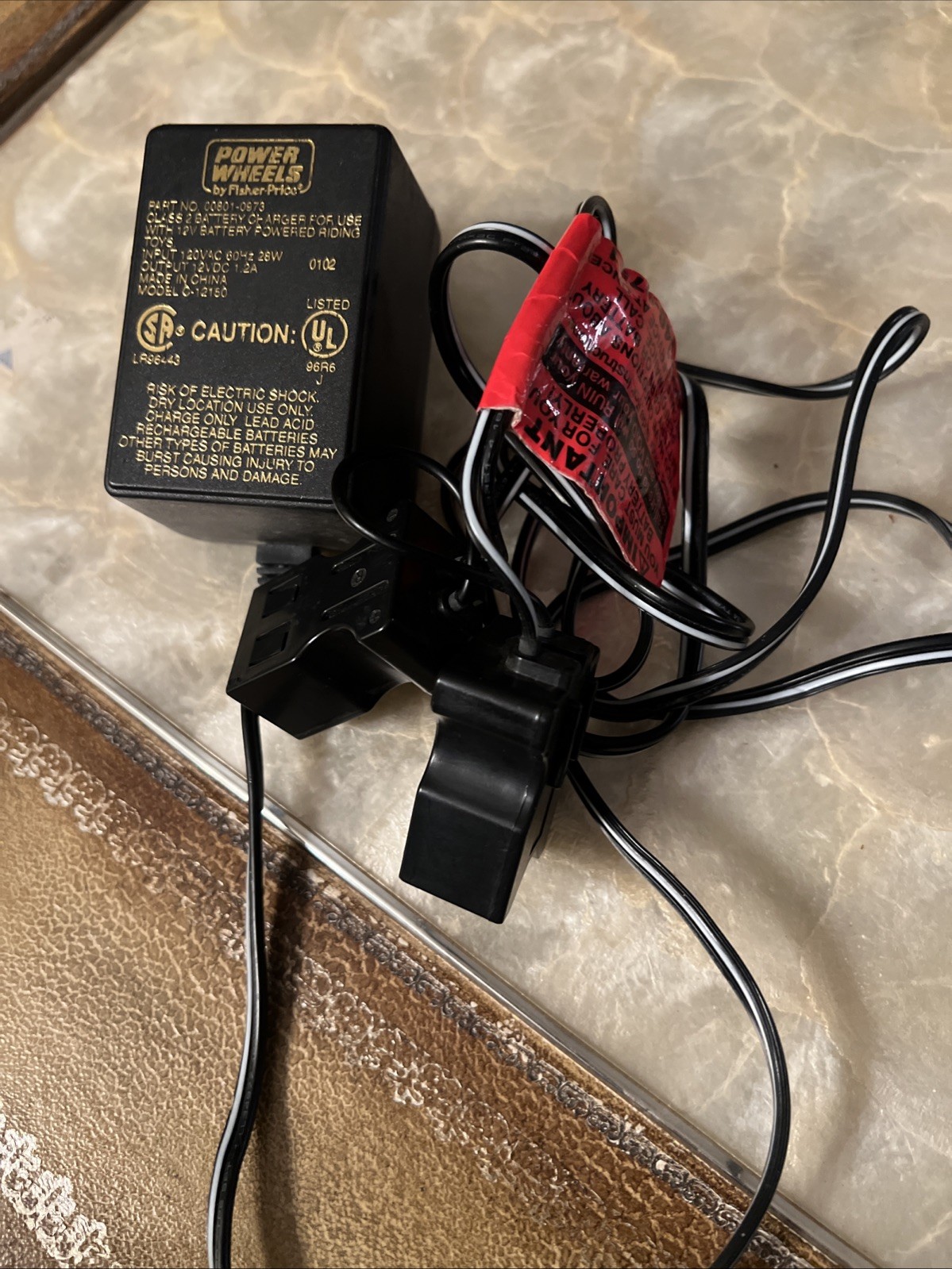 Fisher-Price Power Wheels 12V Class 2 Battery Charger model C-12150