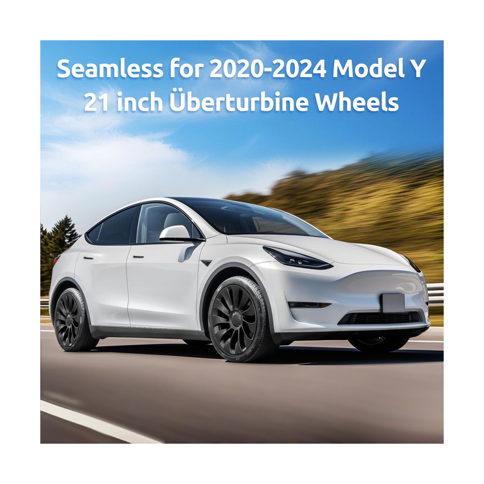 Wheel Rim Protector for Tesla Model Y Performance 21 Inch Überturbine Wheel
