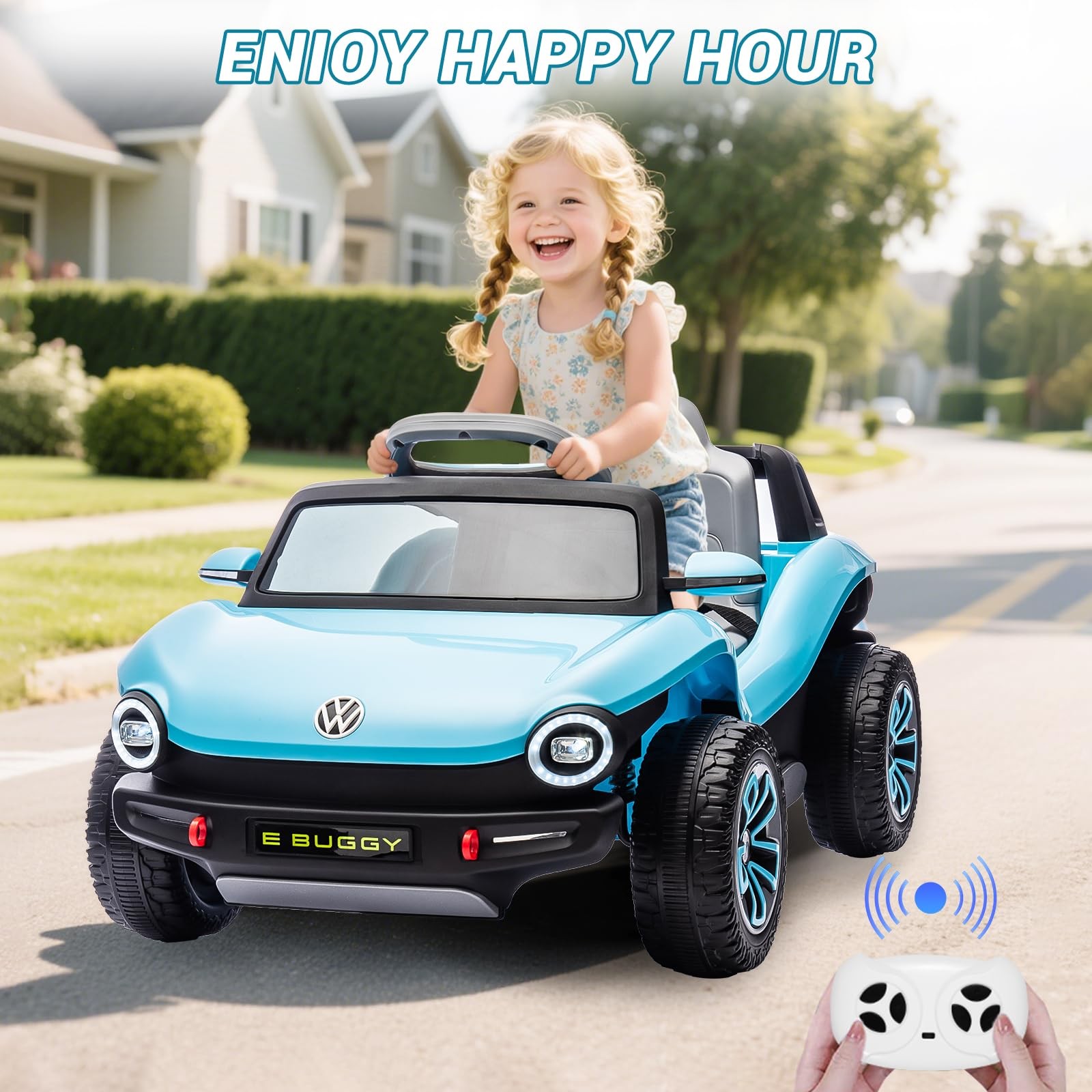 12V 7AH Ride On Car Toddler Electric Vehicle with Remote,Light, USB, Horn, Music