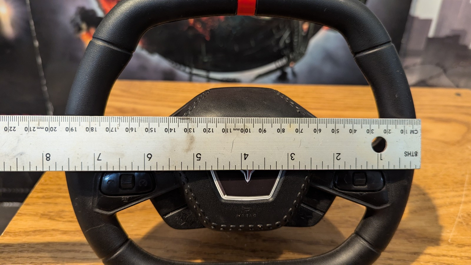 Electric Steering Wheel Kids Ride On Car Toy Control Power Corvette Karting 8in
