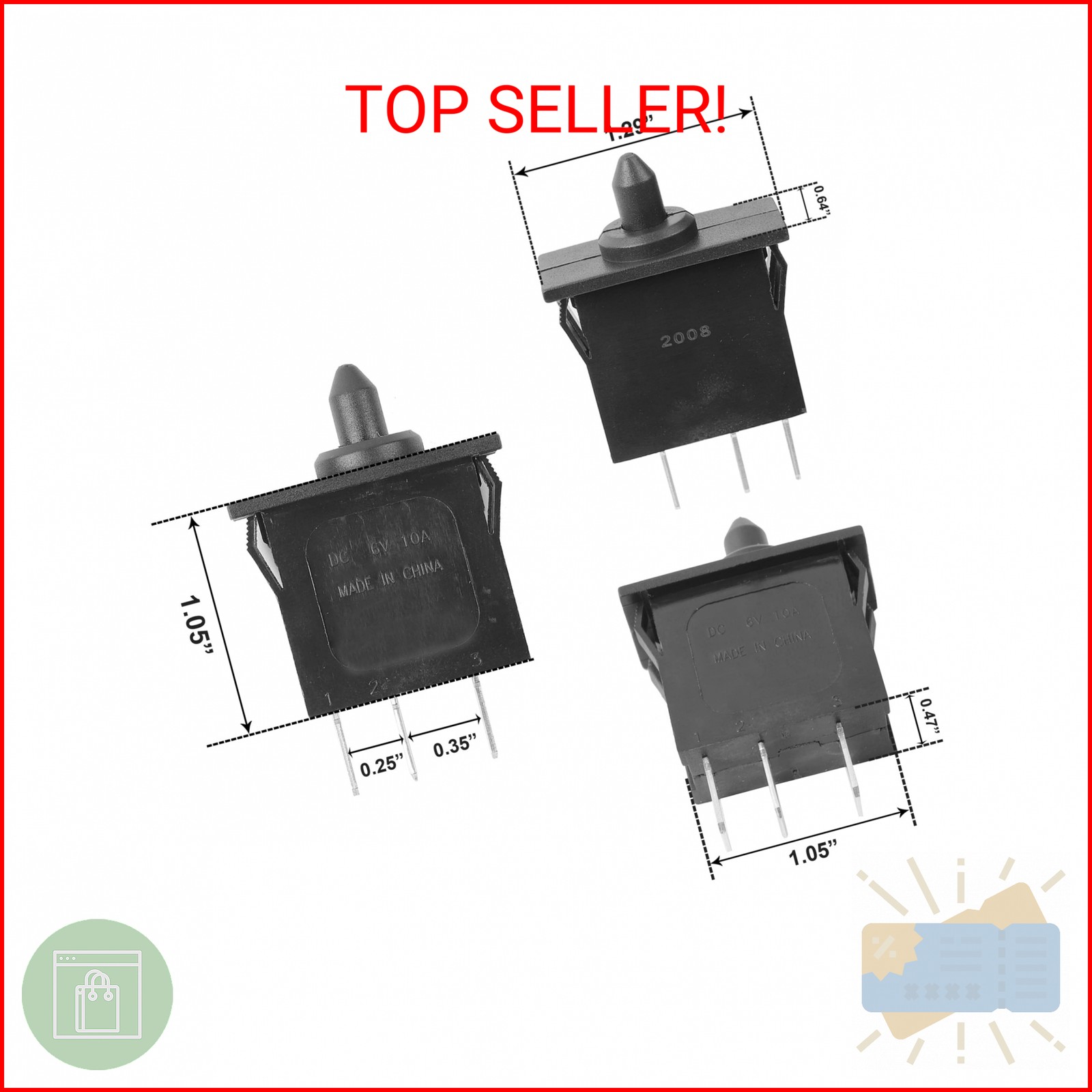 Plunger Type Accelerator Foot Switch for Peg Perego for John Deere Gator HPX for