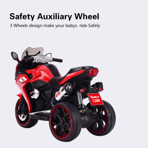 Boy Girl Kids Ride On Dirt Bike 12V Electric Motorcycle Child 3 Wheels Pink RED