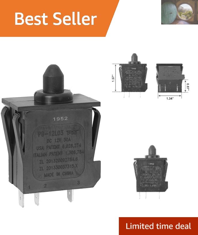 30 Amp Power Wheels Accelerator Foot Switch – Plunger Style, Safe & Reliable