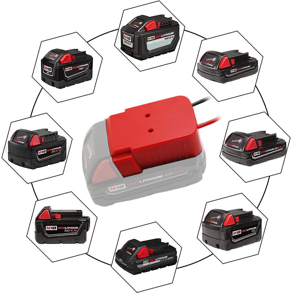 DIY Power Wheels Tools Battery Adapter Compatible With Milwaukee 14.4V-18V