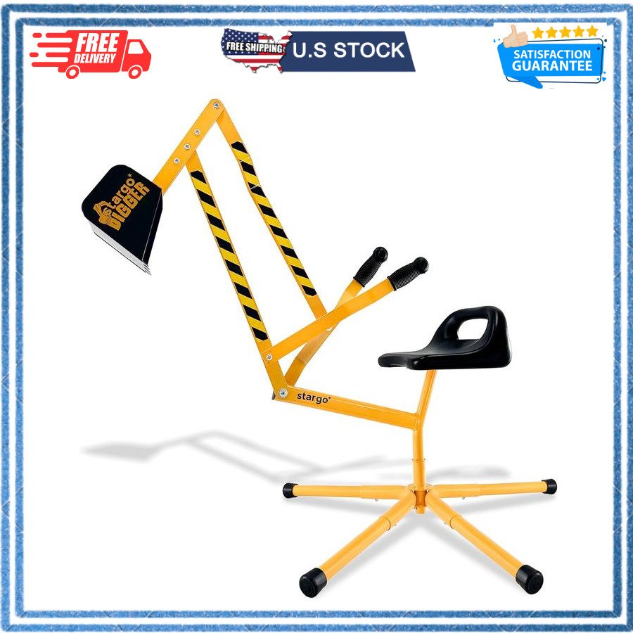 Stargo Sand Digger Kids Excavator Ride on Toy, Beach Toys Outdoor Sandbox Toy