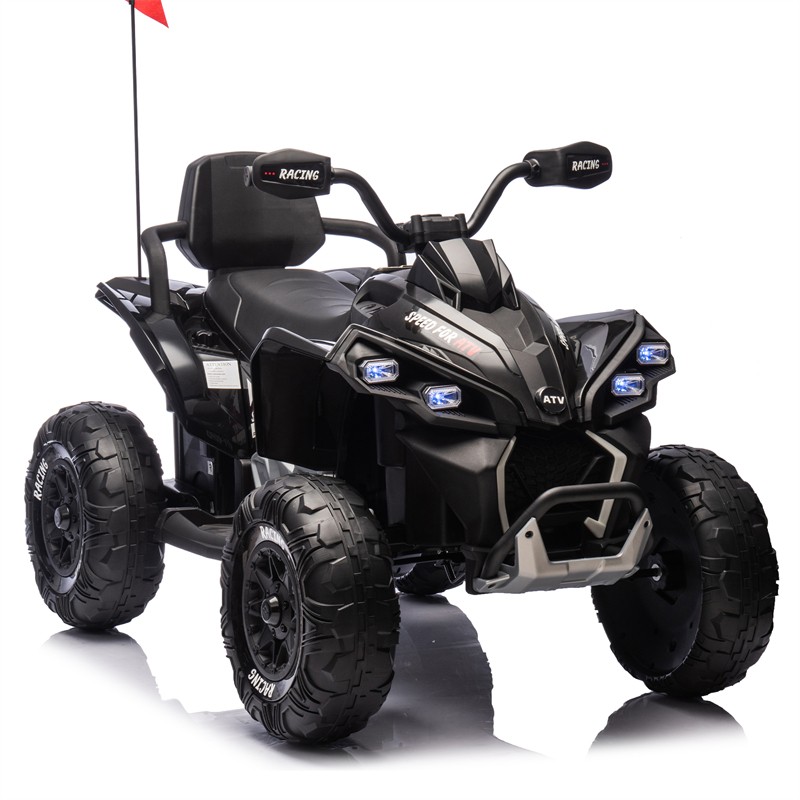 24V Kids Ride On Toy Electric ATV 4-wheel shock absorber 1.24-3.73MPH Aged 3-12