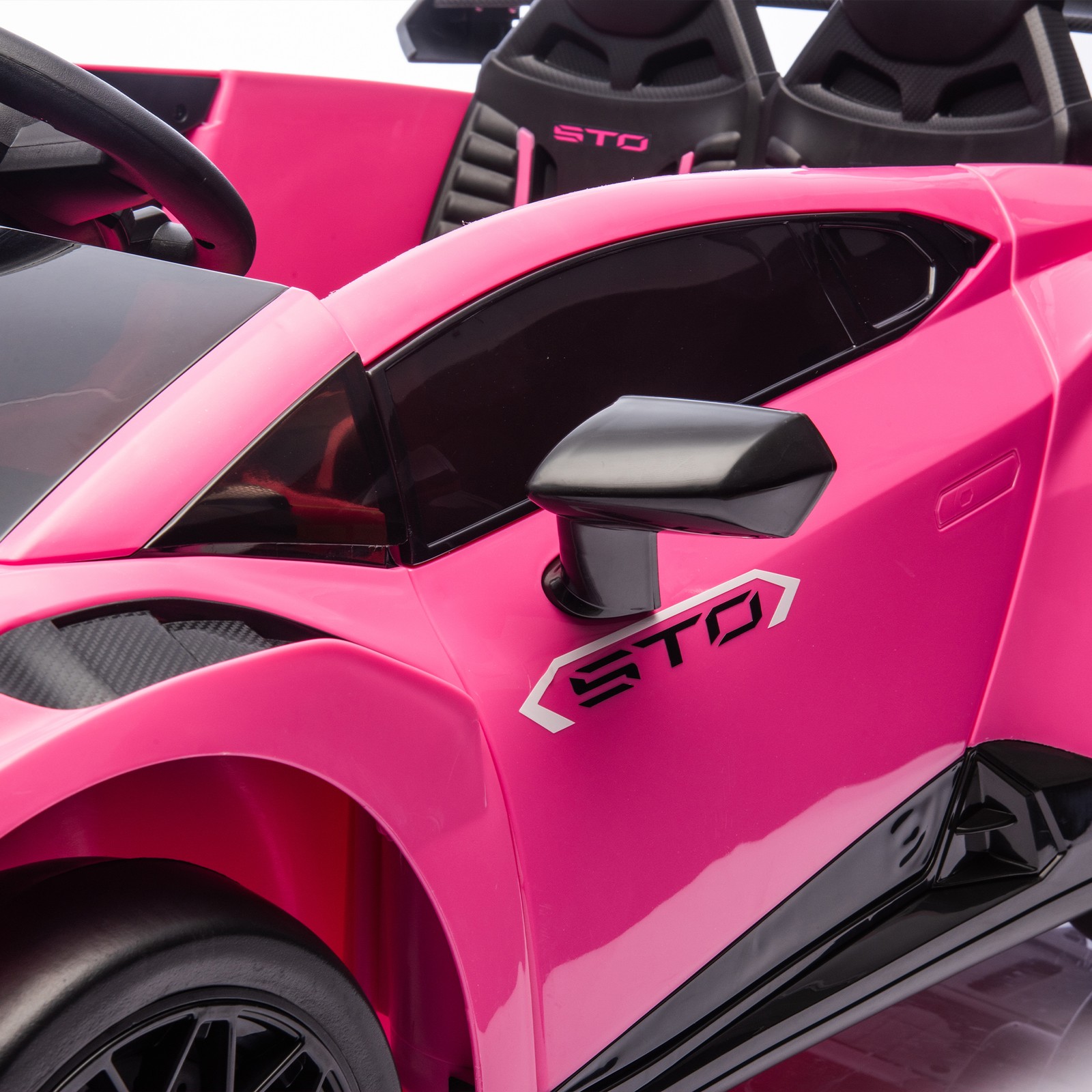 24V Kids Electric Ride-On Drift Car 1.86-5.59MPH Foam Front Wheels Ages 3-6 Pink