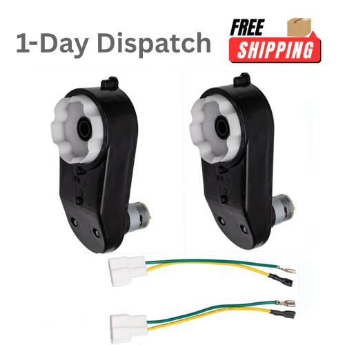JIARUIXIN 2Pcs 12V RS390 16000RPM Gearbox Motor for Kids Power Wheels