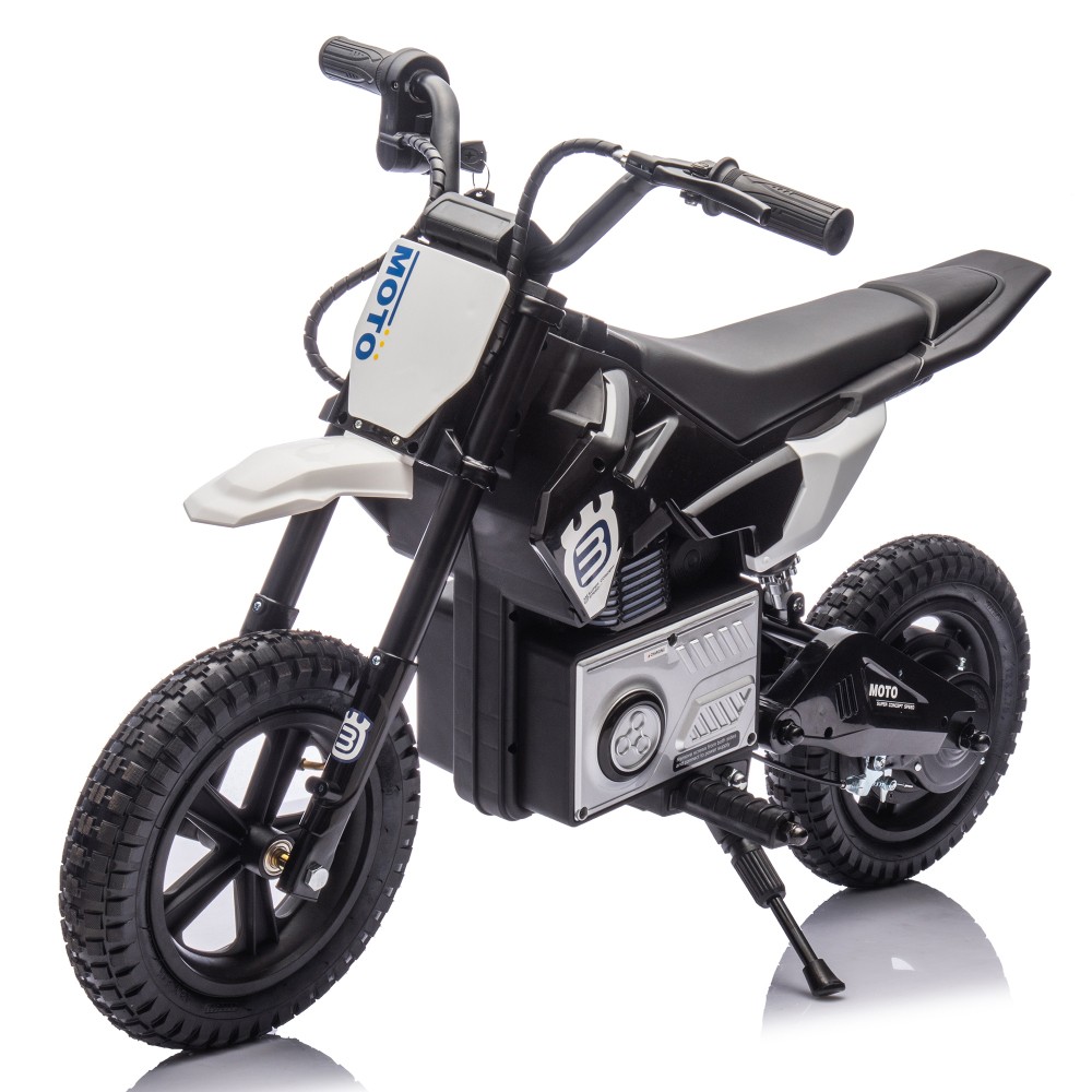 24V Kids Electric Motorcycle Toy, 200W Motor, LED Lights, Bluetooth MP3, 9.3MPH
