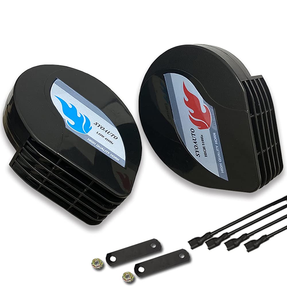 Compact Car Horn Truck Horn 12V Horn Waterproof High Low Tone Universal Fit S…